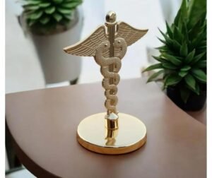Gold Caduceus Paperweight