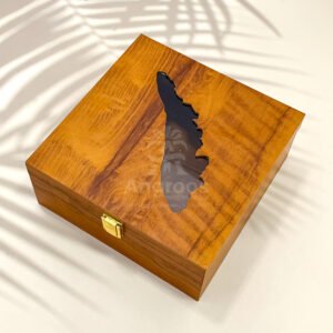 Kerala Map Wooden Gift Box
