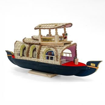 Kerala Houseboat Decor Showpiece – Double Deck 15 Inch Handcrafted Model