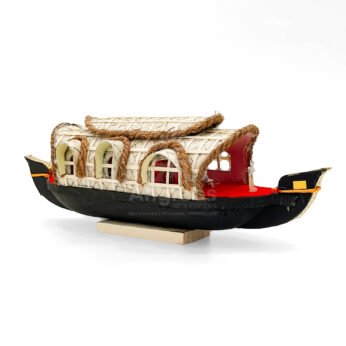 Compact Miniature Houseboat Gift – 10 Inch Kerala Handmade Decor Piece