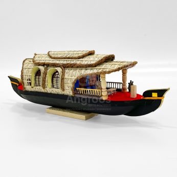 Handcrafted Kerala Model Boat Decor – 15 Inch Cultural Showpiece