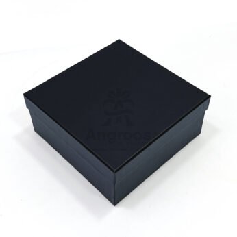 Matte Black Premium Gift Box – 9.5 x 9.5 x 4 Inch Rigid Square Hamper Box