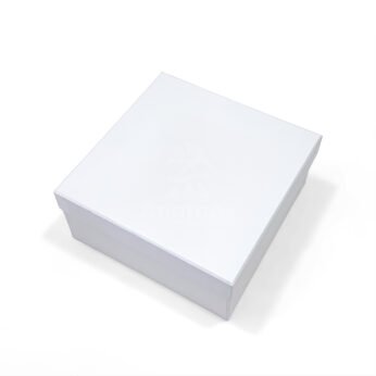 Plain White Rigid Gift Box – 9.5 x 9.5 x 4 Inch Square Packaging Box