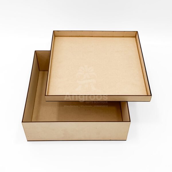 Extra Large Kraft Gift Box with Logo – 12.5 Inch Engraved Wooden Packaging by Angroos - Image 2