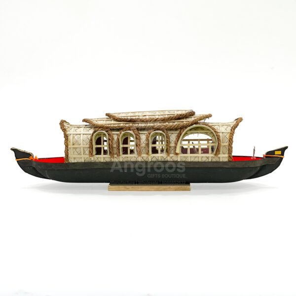 Artisan-Crafted 14 Inch Kerala Houseboat Model – Authentic South Indian Decor - Image 2