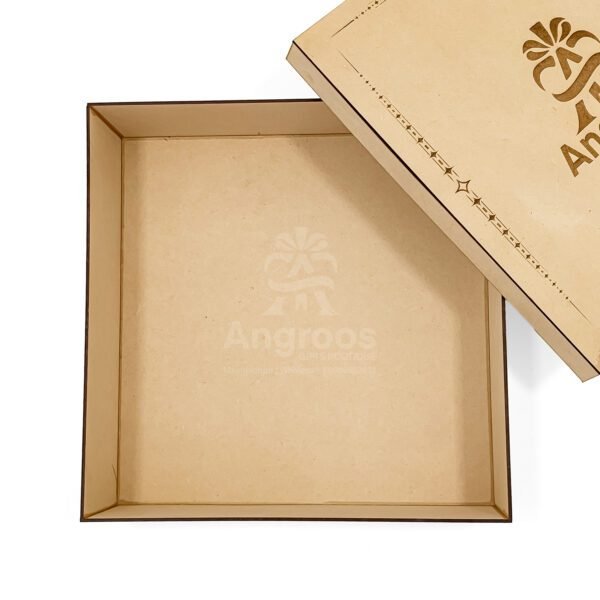 Extra Large Kraft Gift Box with Logo – 12.5 Inch Engraved Wooden Packaging by Angroos - Image 3