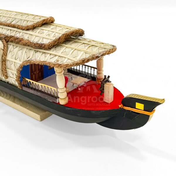 Handcrafted Kerala Model Boat Decor – 15 Inch Cultural Showpiece - Image 3
