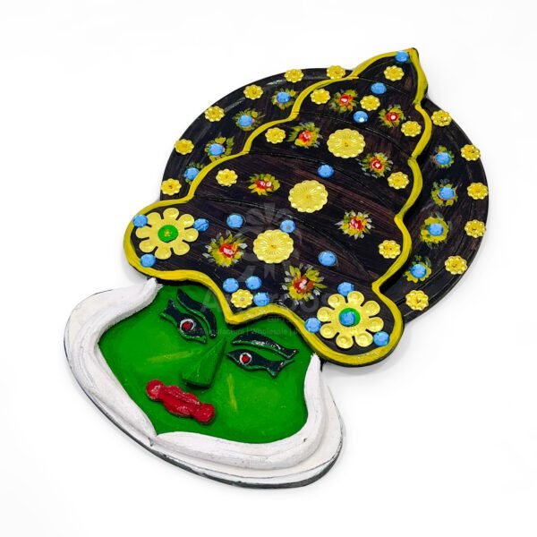 Grand Kathakali Wall Hanging – 13.5 Inch Kerala Cultural Mask - Image 3