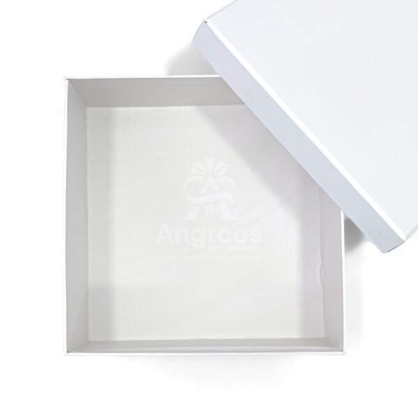 Plain White Rigid Gift Box – 9.5 x 9.5 x 4 Inch Square Packaging Box - Image 3