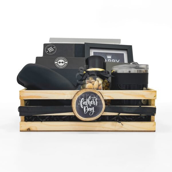 Luxury Gift Hamper for Father’s Day with Wallet, Sunglasses, Tech & More – Wooden Crate Packaging - Image 4
