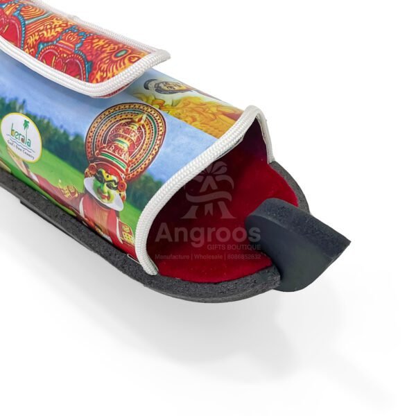Colorful 9 Inch Kerala Miniature Houseboat – Traditional Travel Gift - Image 4