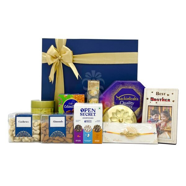 Premium Rakhi Gift Hamper – Chocolates, Dry Fruits & Designer Keepsakes - Image 4