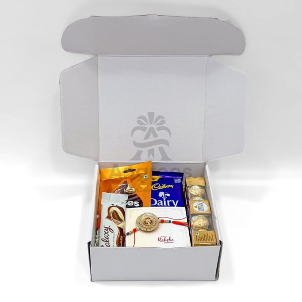 Rakhi Gift for Brother – Premium Chocolate Box with Rakhi & Card - Image 4