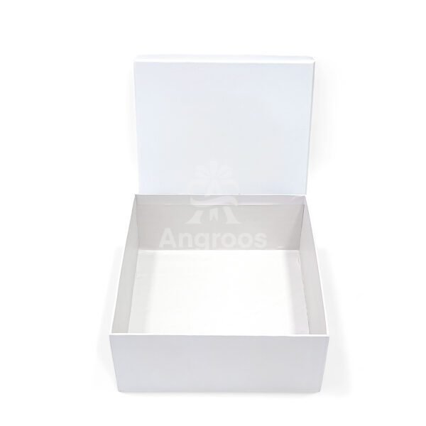 Plain White Rigid Gift Box – 9.5 x 9.5 x 4 Inch Square Packaging Box - Image 4