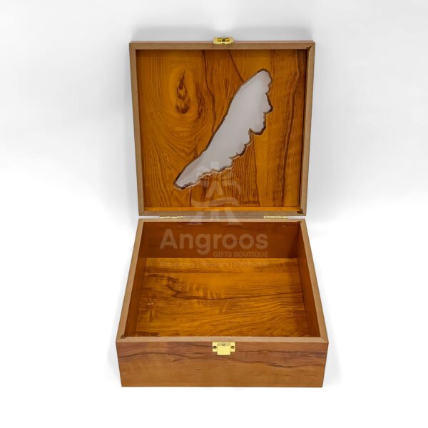 Premium Wooden Gift Box with Kerala Map Cutout – 8.5x8.5x3.5 Inch Handcrafted Organizer - Image 5