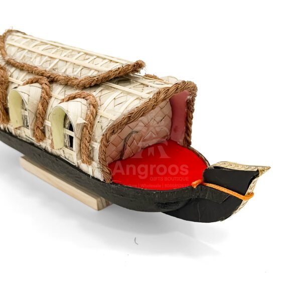 Compact Miniature Houseboat Gift – 10 Inch Kerala Handmade Decor Piece - Image 5