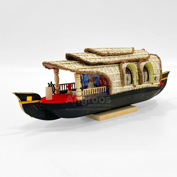 Handcrafted Kerala Model Boat Decor – 15 Inch Cultural Showpiece - Image 5