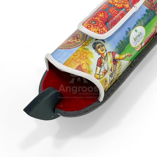 Colorful 9 Inch Kerala Miniature Houseboat – Traditional Travel Gift - Image 5