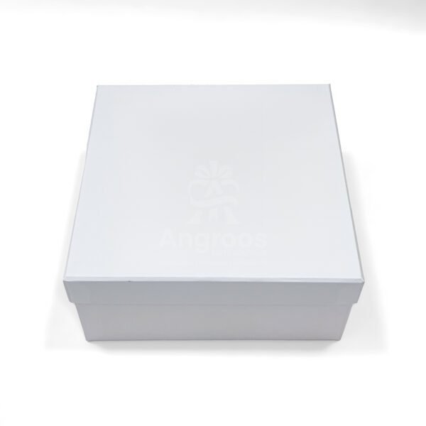 Plain White Rigid Gift Box – 9.5 x 9.5 x 4 Inch Square Packaging Box - Image 5