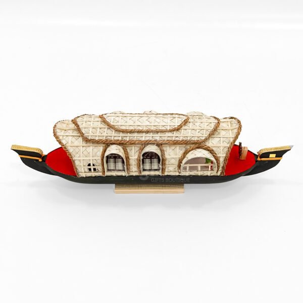 Premium Handcrafted Traditional Boat Showpiece – 15 Inch Kerala Houseboat Model - Image 6