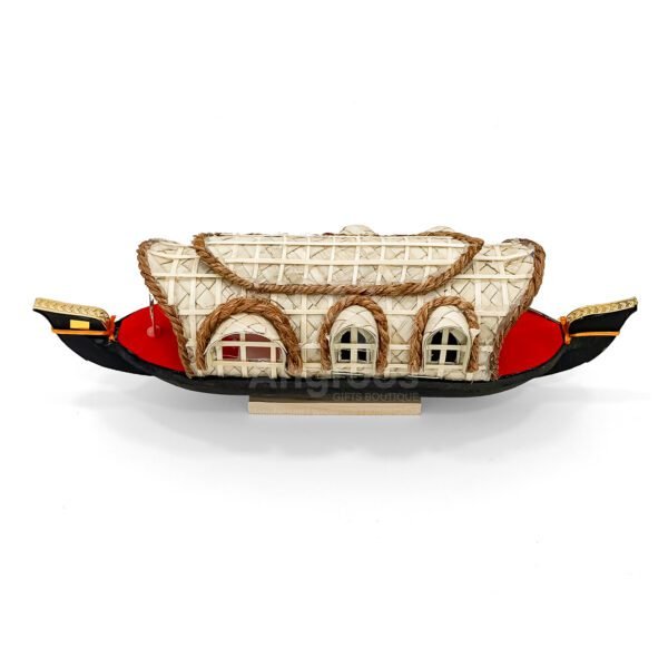 Compact Miniature Houseboat Gift – 10 Inch Kerala Handmade Decor Piece - Image 6