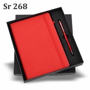Red Elastic Diary Pen Gift Set