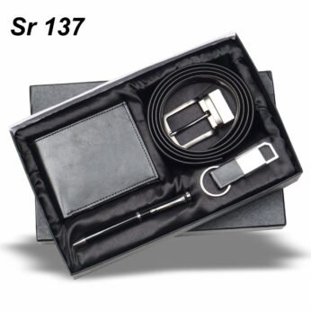 Luxury 4 in 1 Gift Set for Men – Wallet, Belt, Pen & Keychain Combo