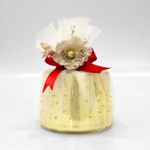 Golden round candle
