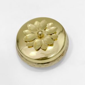 Golden round container 