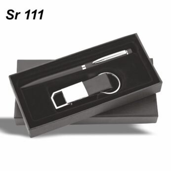 Executive Black Pen & Metal Keychain Corporate Gift Set – Premium Boxed Combo for Professionals
