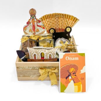 Exquisite Onam Gift Hamper Tray with Kerala Souvenirs & Treats