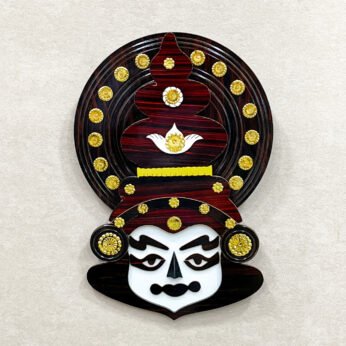 Kerala Traditional Kathakali Face Wall Hanging – Handmade Wooden Décor