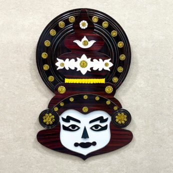 Grand Kerala Kathakali Face Wall Hanging – Cultural Wooden Wall Art