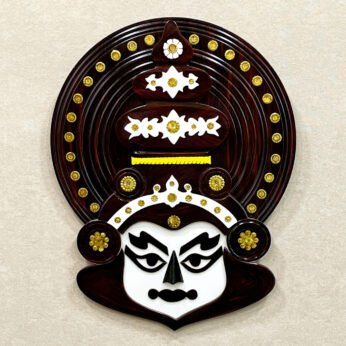 Majestic 24.6 Inch Handcrafted Kerala Kathakali Wall Mask – Premium Ethnic Décor Piece