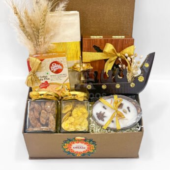 Kerala Festival Gift Hamper – Traditional Onam Box with Saree & Spices