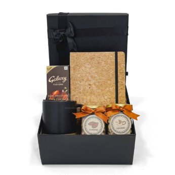 Premium Bamboo Diary Gift Hamper with Cork Mug & Gourmet Dry Fruits