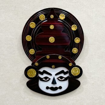 Handcrafted Kathakali Face Wall Hanging – Kerala Cultural Décor