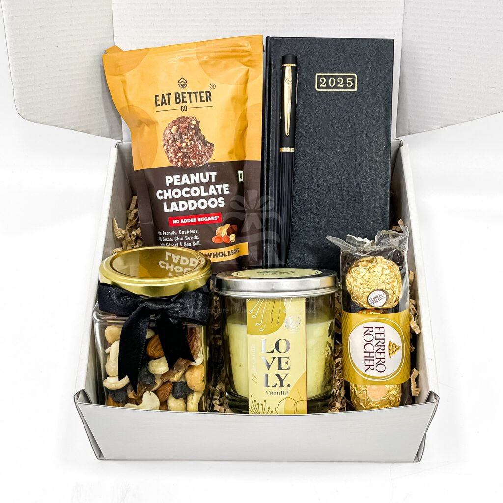 Buy New Year Corporate Gift Hamper With Diary & Snacks