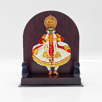 Majestic Kathakali Pen Holder – Traditional Kerala Dancer Desk Art