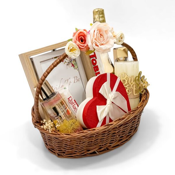 Luxury Bride-to-Be Gift Hamper with Perfume, Chocolates & Bridal Decor - Image 2