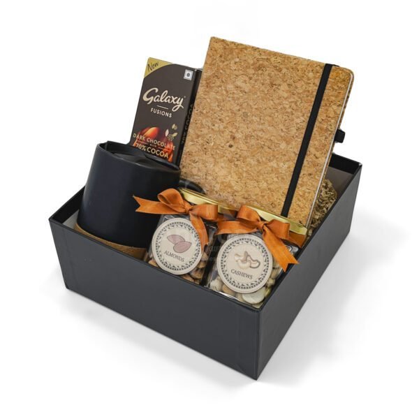 Premium Bamboo Diary Gift Hamper with Cork Mug & Gourmet Dry Fruits - Image 2