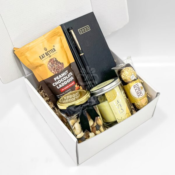 Thoughtful New Year Corporate Gift Box with Diary, Goodies & Gratitude - Image 2