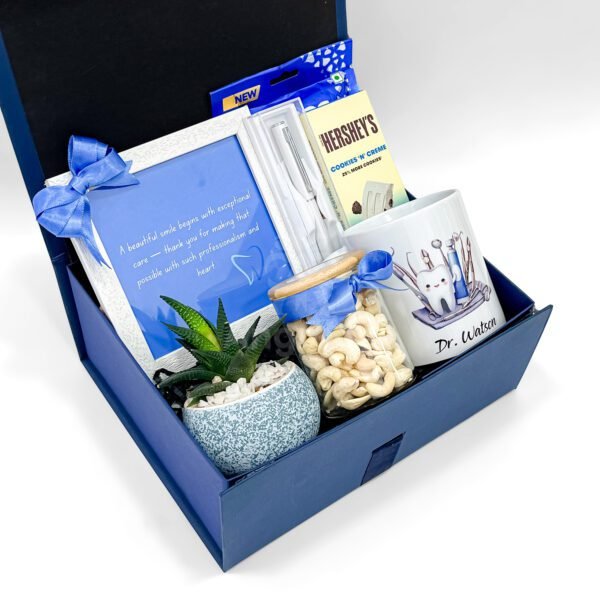 Premium Dentist Gift Hamper with Custom Mug, Frame & Treats - Image 2