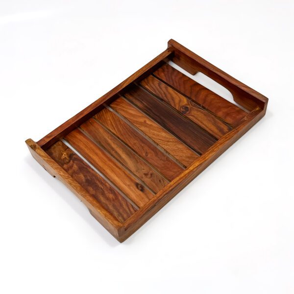 Elegant Handcrafted Wood Tray – Rustic Utility and Serving Tray - Image 2