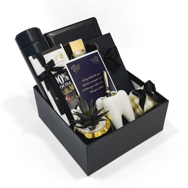 Elegant Dentist Gift Hamper with Tooth Mug, Flask & Chocolates - Image 3