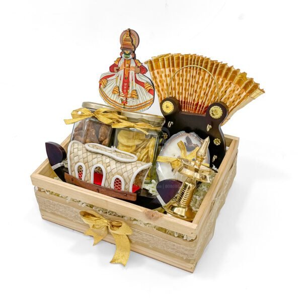 Exquisite Onam Gift Hamper Tray with Kerala Souvenirs & Treats - Image 3