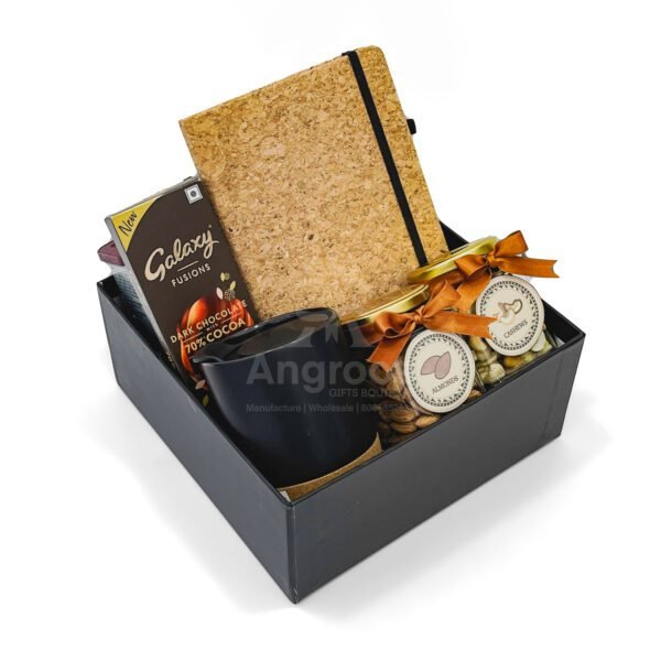 Premium Bamboo Diary Gift Hamper with Cork Mug & Gourmet Dry Fruits - Image 3
