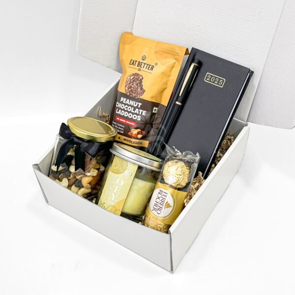 Thoughtful New Year Corporate Gift Box with Diary, Goodies & Gratitude - Image 3
