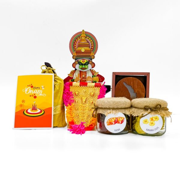Authentic Onam Celebration Tray with Kerala Snacks & Keepsakes - Image 4