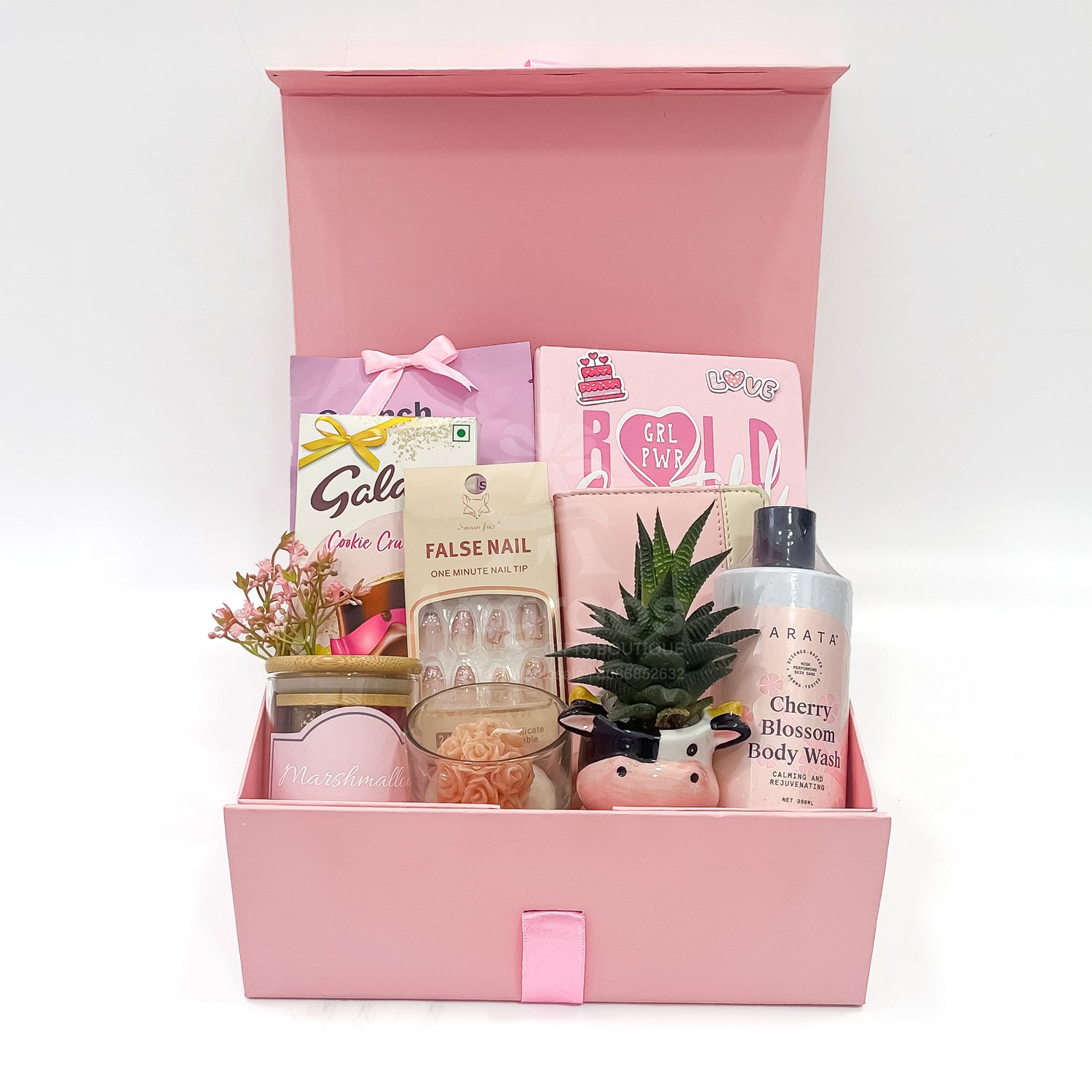 All-in-One Pink Bliss birthday Gift Hamper for Women – Self-Care & Celebration Box - Image 4